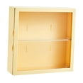 thumbnail image 1 of 2 Layer Wall Mounted Display Box Countertop Cabinet Storage Box with Door Clear Yellow, 1 of 8
