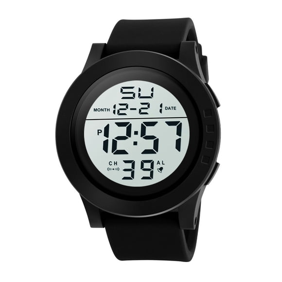 YATLTE Men's Simple Digital Military Watches, Large Face Sport Electronic LED Double Time Waterproof Wrist Watches for Men with Stopwatch Alarm LED Backlight