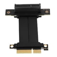 thumbnail image 2 of Graphics Card Extension Cable Gen 4 GPU PCIe 4.0 X4 Riser Cable 8GB s 90 Degree Black ABS and PCB Male to Female Adapter Card for PC Cases, Servers, Extreme Games, 2 of 7