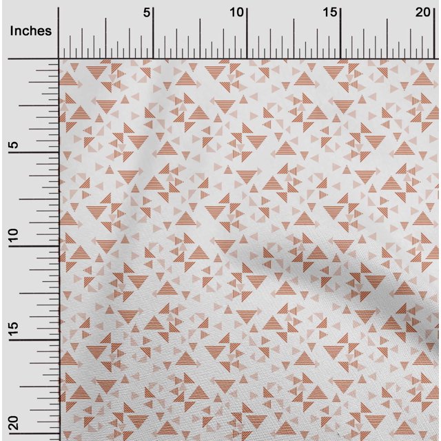 oneOone Organic Cotton Voile Fabric Triangle Geometric Decor Fabric Printed BTY 42 Inch Wide