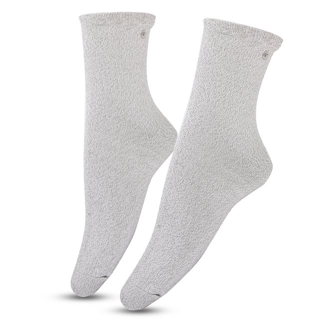 1 Pair Conductive Socks Electrode Socks for TENS Machine Physiotherapy Instrument (Long Type). These long-type electrode socks are made of silver fiber and feature a reinforced toe, fine seams, and good elasticity for comfort. Designed for use with conductive massaging equipment, they help stimulate acupoints, promote blood circulation, and alleviate foot nerve pain, arthritis, and inflammation. Suitable for tired or numb feet. Average size with a bottom length of 23cm (9.1in).