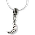 thumbnail image 1 of Moon with Moon and Stars on it Charm Snake Chain Necklace, 1 of 4