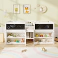 thumbnail image 2 of Costway Twin Size Low Loft Bed with Ramp Ladder & Bookcases Full-length Safety Guardrail White, 2 of 10