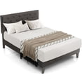 thumbnail image 1 of Costway Full Bed Frame Upholstered Platform Bed with Tufted Headboard Mattress Foundation, 1 of 10