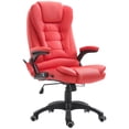 thumbnail image 1 of HOMCOM Chaise de Bureau Exécutive avec Massage et Chaleur, Chaise d'Ordinateur, Rouge, 1 of 10