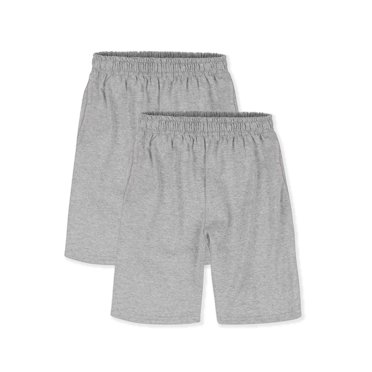 Hanes Boys ComfortSoft Jersey Pocket Short Value 2-Pack, XL, Light Steel