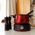 thumbnail image 4 of Swissmar Arolla Ensemble de Fondue Électrique 10 Pcs / Rouge, Casserole en Acier Inoxydable, 4 of 9