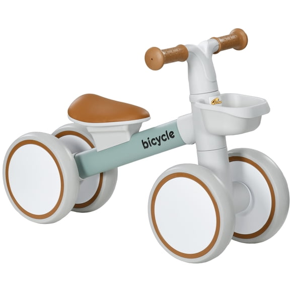 Qaba Baby Balance Bike, Toddler Balance Bike with Adjustable Seat, Green