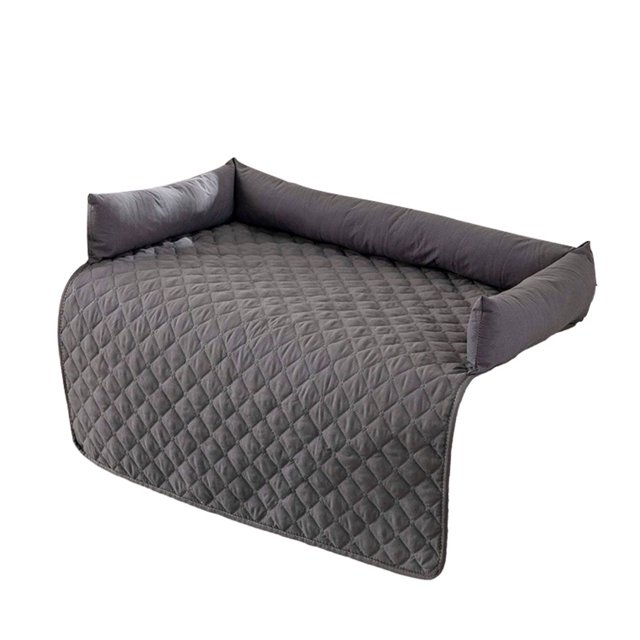 Maytalsory Lit pour Animal Résistant à l'Eau Lit pour Animal Sec et Confortable avec Lit Résistant à l'Eau Matelas Imperméable pour Chien Gris Foncé 75*75