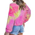 thumbnail image 4 of Women Tie Dyed Rainbow Printed Long Sleeve Sweatshirt, 4 of 6