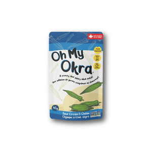 Oh My Okra Crunchy et savoureux Okra Snack - Crème acide & Oignon - 40g