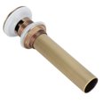 thumbnail image 2 of Brass Basin Sink Drain without Overflow Kitchen Bathroom Draining Stopper Accessorieswith Hole, 2 of 14