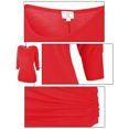 thumbnail image 3 of Matchstick Women's 3/4 Sleeve Basic Drape Top with Side Shirring, 3 of 4