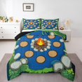 thumbnail image 2 of Erosebridal Kids Camping Comforter Sets Full Size, Rustic Wood Fire Comforters & Duvets, Farm Adventure Decor, Reversible, 2 of 7
