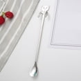thumbnail image 1 of Boovnll Spoons, Hangable Stainless Steel Spoon 304 Stainless Steel Ice Spoon Stirring Spoon Cute Little Handle Coffee Spoon, Kitchen Gadgets, Plastic Spoons, Spoon, 1 of 2