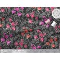 thumbnail image 3 of Soimoi Poly Georgette Fabric Leaves & Rose Floral Print Fabric by Yard 52 Inch Wide, 3 of 5