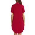 thumbnail image 4 of Pxiakgy Pyjamas pour Femmes Robe Boutonnée Manches Courtes Vêtements de Nuit Printemps Été Vêtements de Nuit Simples à la Maison Pyjamas Chemises de Nuit pour Femmes RD1 + TTG, 4 of 4