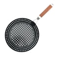 thumbnail image 1 of Poêle-gril Carrée avec Poignée Pliante Poêle BBQ Intérieure pour la Cuisson de Chapati, Fruits de Mer et Pizza, 1 of 8