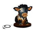thumbnail image 1 of Binwennn Colorful Lights for Bedroom Lights Projector Light Motion USB Cow Table Lamp Bedside Energy Saving Portable Farm Cow USB Small Bedside Table Lamp LED Desk Night Light Living Room Bedroom Home, 1 of 8