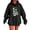 Black, variant on Fashion Letter Print Hooded Sweatshirt Long Sleeve Pullover For Fall And Winter Knitted Hoodie Sweater for Women Tall Womens Hoodies Long Hoodie Jacket Women Woman Sweat Shirt Thick Sweatshirt White S