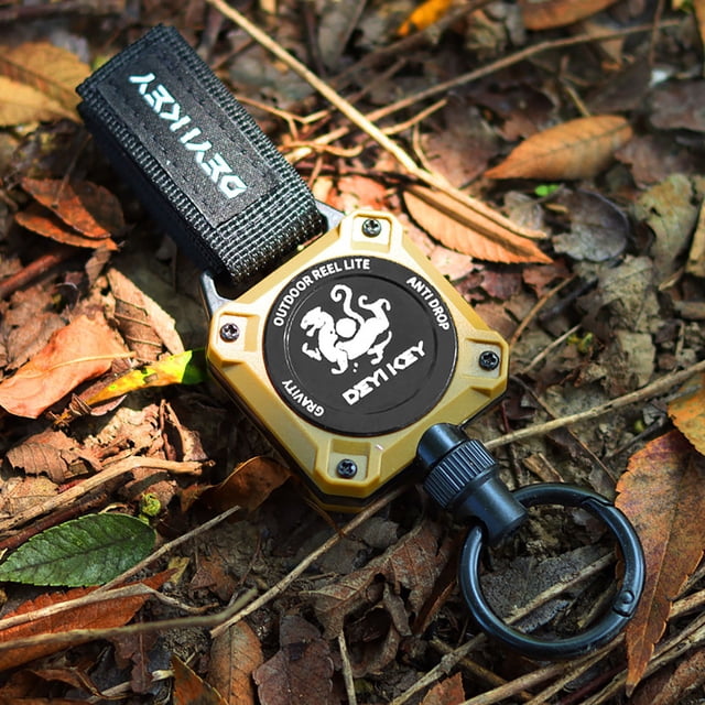 Retractable Steel Rope Keychain High Elasticity Spring Keychain And Buckle Keychain Metal-release Keyring With Stretchabl