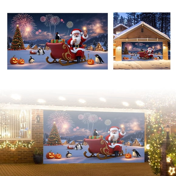 Valentine Banner Fireplace Outdoor Banner Stand Ground Canadian Flag for Car Hood Banner for Fireplace Monkey Flag Christmas Outdoor Garage Door Banner Large Christmas Decorative Door Cover