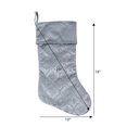 thumbnail image 2 of Holiday timeVelvet Glitter Stocking,20 inch,Silver colour, 2 of 4