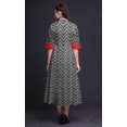 thumbnail image 3 of Bimba Check Ladies Button Down Print Dress A-Line Cocktail Party Shirt Dress-XX-Large, 3 of 5