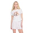 thumbnail image 1 of No Boundaries Women's Two Piece Short Pajama Set, 1 of 6