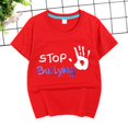 thumbnail image 2 of Felwors Girls Soft Short Sleeve Crew Neck T Shirts 6 Color Printed T Shirt, 2 of 5