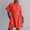 01 Orange, variante sur Weiqiqre Robes Décontractées pour Femmes à Fermeture Éclair, Manches Courtes Style Cap, Col en V, Robes Midi Décontractées Fluides avec Poches