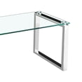 thumbnail image 3 of Gyna Large Coffee Table – Elegant Glass Top with Shiny Chrome Legs, Modern Design, 3 of 5