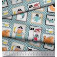 thumbnail image 2 of Soimoi Rayon Fabric Penguin Ocean Print Fabric by Yard 56 Inch Wide, 2 of 3