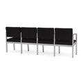 thumbnail image 5 of Lenox Steel Reception Waiting Room 4 Seats Chair / Silver Steel / Black, 5 of 5