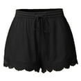 thumbnail image 1 of Dealovy Pajamas Shorts for Women Plus Size Drawstring Elastic High Waisted Lace Bottom Comfy Lounge Shorts, 1 of 6