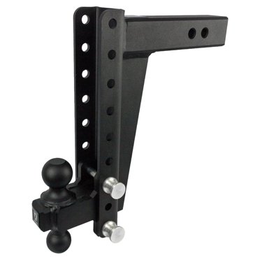 Bulletproof Hitches Trailer Hitch Ball Mount HD2512 For 2-1/2 Inch Receiver; Lockable Lock Sold Separate; 22 000 Pound Gross Trailer Weight; Adjustable 12 Inch Drop/12 Inch Rise; Non Swivel