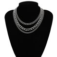 thumbnail image 2 of Bangcool Multilayer Necklace Chunky Retro: Simple Chain Necklace Punk Necklace for Women, 2 of 6