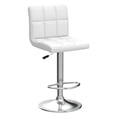 thumbnail image 4 of Heavenly Collections Adjustable Faux Leather Swivel Bar Stool, Set of 2, White, Modern Style, 4 of 9