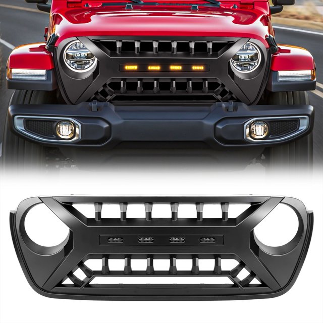 AMERICAN MODIFIED Grille w/Lights for 18-23 Jeep Wrangler JL & Gladiator JT