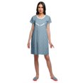thumbnail image 3 of Moomaya Chemise de Nuit à Manches Courtes Imprimée pour Femmes, Col Rond, en Coton, Vêtement de Nuit, 3 of 5