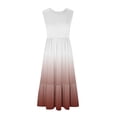 thumbnail image 4 of 2024 Longues Robes Maxi à Bretelles Spaghetti pour Femmes Été, Robes Maxi Sans Manches à Dégradé pour Femmes Grande Taille, Robes d'Été Décontractées à Col Rond pour la Plage, Robe Maxi Fluide à Étages pour Femmes, 4 of 5