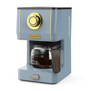 Amaste Coffee Créateur, 5 Cup Pot à café avec trois modes de brassage, Rétro cafetière avec carafe en verre & Filtre à café réutilisable, Dr