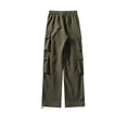 thumbnail image 3 of Diufon Pantalon Cargo Large pour Hommes Taille à Cordon Décontractée Pantalon de Randonnée Extérieur Ample avec Multi-Poches, 3 of 3