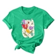 thumbnail image 1 of RKSTN Hauts d'Été pour Femmes 2024 Décontractés Coupe Ample Polyvalents T-Shirts Graphiques Mode à Imprimé Floral Respirants Manches Courtes Col Rond T-shirt Blouses, Cadeaux de la Fête des Mères, 1 of 5