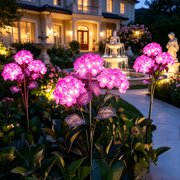 Outdor Fairy Hydrangea Lights 3 Pack Solar Garden Lights Outdoor IP65 Colorful LED Light 15H Lighting Twinkling Fairy Hydrangea Lights For Patio Yard