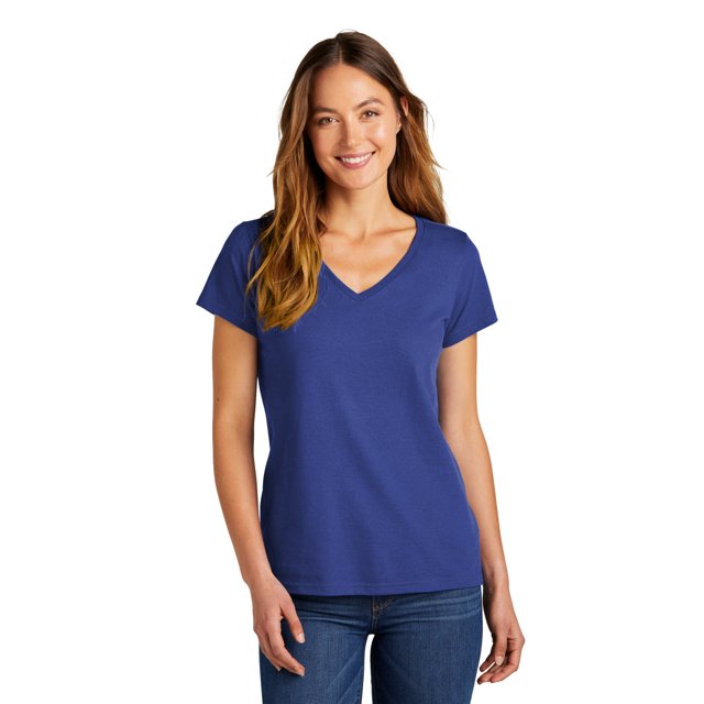 District Tee-Shirt de Concert pour Femmes Col en V DT5002
