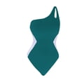 thumbnail image 4 of Diufon Women's Swimsuit Trendy Color Block Single Shoulder Backless Bathing Suits Summer Beach Sport Swimwear, 4 of 5
