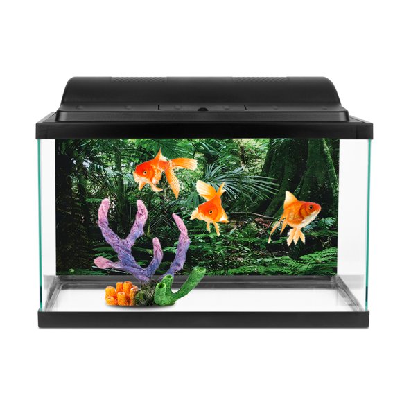 Spptty PVC Reptile Box Rainforest Background Poster Fish Tank Wall Picture Painting Decoration Self Adhesive Sticker,Fish Tank Sticker,Rainforest Background