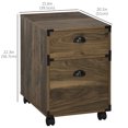 thumbnail image 3 of HOMCOM Armoire de Classement 2 Tiroirs pour Lettres et Format A4, Marron, 3 of 10