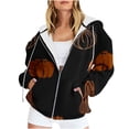 thumbnail image 1 of Chandails à Capuche Zippés pour Femmes Rabais de 50 % en Liquidation Blouse Imprimée Mode Hauts à Manches Longues Chandail Poches à Capuche, 1 of 9